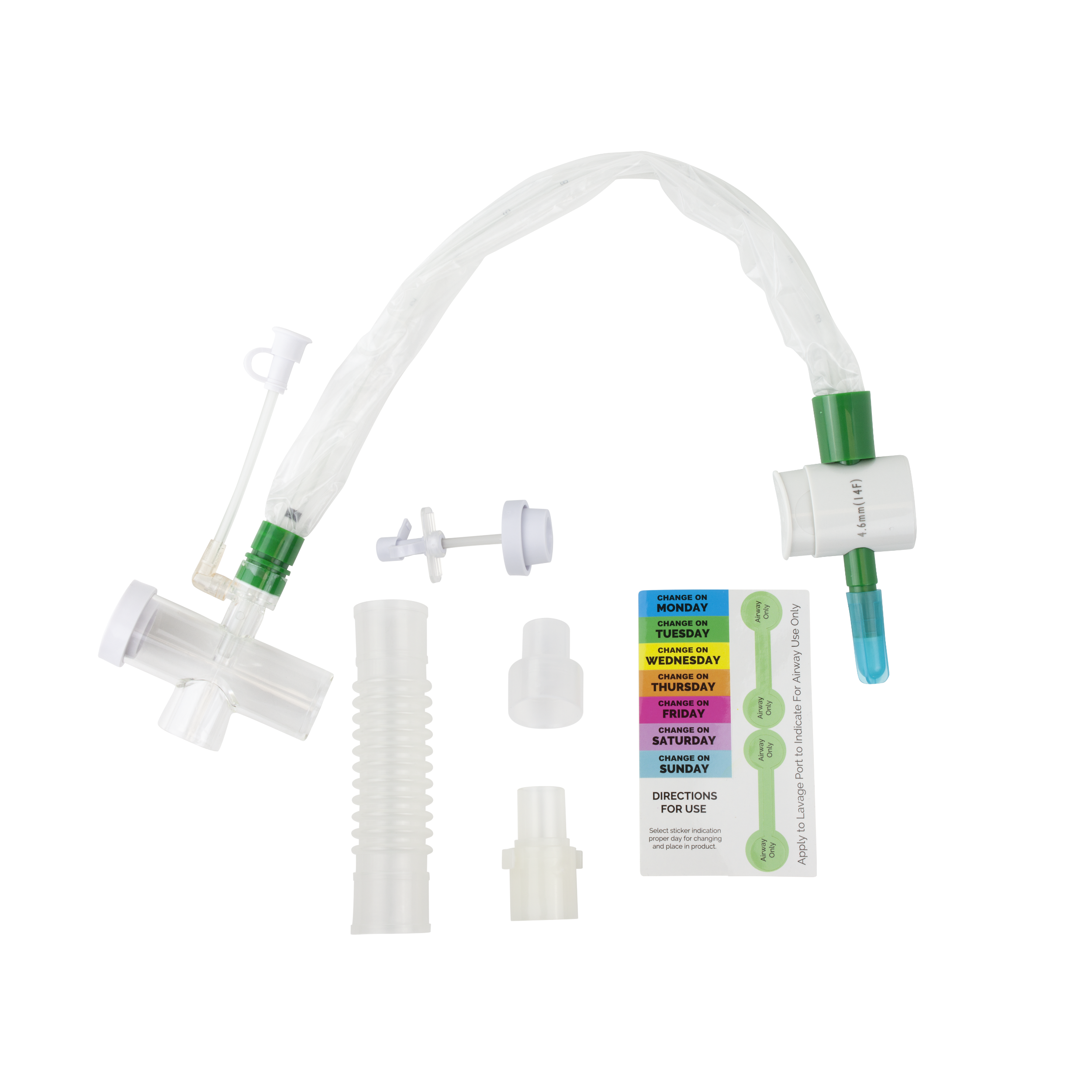 Cath Suction 14fr Closed w/MDI